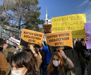 Studierende protestieren an der Istanbuler Bosporusuniversität